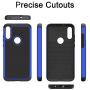 Dahkoiz Case for Motorola Moto E 2020 Case, Sturdy Durable Armor Defender Cover Dual Layer Hybrid Protective Phone Case for Motorola Moto E 2020, Blue