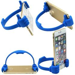 Honsky Universal Flexible Thumb Smartphone Stand Holder - Blue