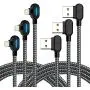 iPhone Charger - Right Angle Charging Cable with LED Light 3M/10FT Nylon Braided Fast Sync Charger USB Cable Compatible with iPhone Xs/XS Max/XR/X / 8/8 Plus / 7/7 Plus, and More (Black Gray, 10FT) iPhone Charger - Right Angle Charging Cable with LED Light 3M/10FT Nylon Braided Fast Sync Charger USB Cable Compatible with iPhone Xs/XS Max/XR/X / 8/8 Plus / 7/7 Plus, and More (Black Gray, 10FT)