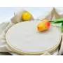 Light Beige Linen Needlework Embroidery Fabric Cross Stitching Plain Solid Color Aida Cloth 62" by 1 Yard Rose Flavor