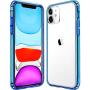 Mkeke Compatible with iPhone 11 Case, Clear iPhone 11 Cases Cover for iPhone 11 6.1 Inch-Blue