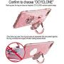 OCYCLONE iPhone 8 Plus Case, iPhone 7 Plus Case, Cute Glitter Luxury Diamond Rhinestone Bumper with Ring Grip Kickstand Protective Girly Soft iPhone 8 Plus/ 7 Plus Case for Women Girl - Rose Gold Pink