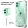 Cutebe Case for iPhone 11, Shockproof Series Hard PC+ TPU Bumper Protective Case for Apple iPhone 11 6.1 Inch Crystal Lace Design(White)