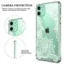 Cutebe Case for iPhone 11, Shockproof Series Hard PC+ TPU Bumper Protective Case for Apple iPhone 11 6.1 Inch Crystal Lace Design(White)