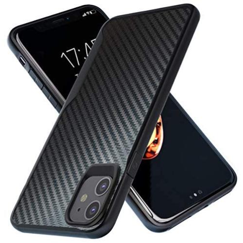 iPhone 11 Case | 10Ft. Drop Tested | Carbon Case | Ultra Slim | Lightweight | Scratch Resistant | Wireless Charging | Compatible with Apple iPhone 11 - Black