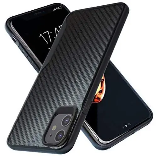 iPhone 11 Case | 10Ft. Drop Tested | Carbon Case | Ultra Slim | Lightweight | Scratch Resistant | Wireless Charging | Compatible with Apple iPhone 11 - Black iPhone 11 Case | 10Ft. Drop Tested | Carbon Case | Ultra Slim | Lightweight | Scratch Resistant | Wireless Charging | Compatible with Apple iPhone 11 - Black