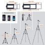 TESVERO Tripod for iPad iPhone,55" Lightweight Camera Tripod + Wireless Remote + Remote Holder + 2 in 1 Mount Holder for Smartphone (Width 2.2-3.3"),Tablet (Width 4.3-7.3")