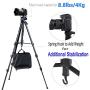 Regetek Camera Tripod Travel Monopod (70" Aluminum Professional Video Camera Mount Leg) Adjustable Stand with Flexible Head for Canon Nikon Dv DSLR Camcorder Gopro Cam& Carry Bag & Cellphone Mount