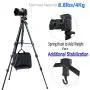 Regetek Camera Tripod Travel Monopod (70" Aluminum Professional Video Camera Mount Leg) Adjustable Stand with Flexible Head for Canon Nikon Dv DSLR Camcorder Gopro Cam& Carry Bag & Cellphone Mount