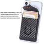 Card Holder for Back of Phone Cell Phone Card Holder RFID Ring Stand Stick on Wallet for iPhone Android and All Smartphones Adhesive Credit Card Holder for Cell Phone-Black B