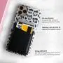 Cell Phone Wallet Stick on Credit Card Holder for Back of Phone [Vegan Leather] Cards Sleeve Pocket, Adhesive Sticker Compatible with iPhone, Most Cases - Black