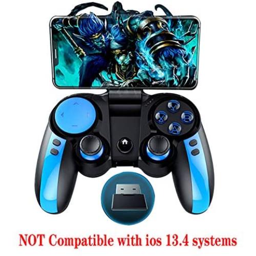 PG-9090 Wireless +2.4G Double Gamepad Joystick Multimedia Game Controller Compatible IPhone8/XR/XS for Most Android Mobile Phone Tablet PC