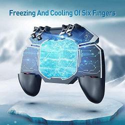 Extra Durable Game Controller | Dl88 Pubg Game Controller Gamepad Six Finger Semiconductor Refrigeration Trigger Joystick Gamepad for Mobile Phone iOS Android