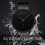 Mens Watches Minimalist Ultra Thin Waterproof Fashion Dressy Wrist Watch for Men Business Casual Luxury Quartz Analog Watch