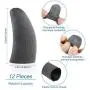 12 Pieces Mobile Game Finger Sleeve Controller Breathable Anti-Sweat Smooth Touch Screen Finger Protector, 0.5 mm Silver Fiber Finger Sleeve for Mobile Phone Games 12 Pieces Mobile Game Finger Sleeve Controller Breathable Anti-Sweat Smooth Touch Screen Finger Protector, 0.5 mm Silver Fiber Finger Sleeve for Mobile Phone Games