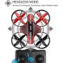 SANROCK GD65A Drone for Kids and Beginners, RC Mini Drone Quadcopter with Extra Battery, RTF 4 Channel 2.4G 6-Gyro Remote Control Aircraft with One Key Return, Great Gift for Boys and Girls(Red)