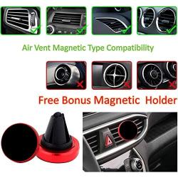 Cup Phone Holder - Smart Phone Car Mount and Air Vent Holder in Red for All Phones,Android Phone Compatible - Adjustable Base 360 - Degree Rotation - Goose Neck - Stand Strap Easy Installment BOGALO