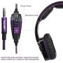 Updated Gaming Headphones,SADES SA930 Wired 3.5mm Stereo Sound Computer Gaming Headset with Microphone,Noise Isolating Volume Control for Pc/Mac/Ps4/Phone/Tablet(Black Purple)