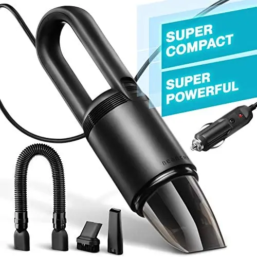 Neancer Handheld Vacuum, Handheld Car Vacuum Cleaner, Corded – Portable Mini Hand Vacuum for Cleaning Interior of Car, Truck, SUV, Van, RV – Automotive Vacuum with Powerful Suction Plugs