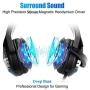 Gaming Headset for PS4  Nintendo Switch Xbox One PC with LED Light  Noise Canceling Gaming Headphone with Soft Memory Earmuffs Gaming Headset with Mic
