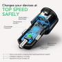 [Latest 2020] USB C PD Car Charger, Total 36W Dual Type C Fast PD Car Charger with 18W Power Delivery & Quick Charge 3.0 for iPhone11 Pro MAX/11 Pro, iPad and More(USB C to A Cable Included)
