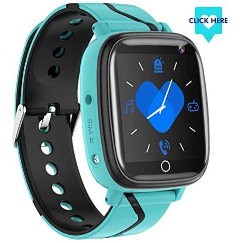 【Kids Smartwatch】- Children‘s Smart Watch Phone, 10 Can Be Set Name SOS Two-Way Calling Music Player Games HD Camera Alarm Clock Calculator Set Wallpaper for Free, Suitable for Teenagers 4-12y(Blue)