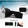 SKL Ski Goggles Over Glasses Snowboard Goggles for Men Women Youth, Frameless UV400 Protection Anti Fog OTG Snow Goggles with Interchangeable Lens and Straps
