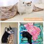 Pet Soft Dog Blanket Medium - Puppy Blankets for Medium Doggy Cats Towel Washable Cute Pattern (M, paw-3 Pieces)