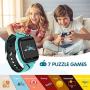 【Kids Smartwatch】- Children‘s Smart Watch Phone, 10 Can Be Set Name SOS Two-Way Calling Music Player Games HD Camera Alarm Clock Calculator Set Wallpaper for Free, Suitable for Teenagers 4-12y(Blue)
