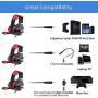 Mengshen Over Ear Gaming Headset with Microphone, Noise Isolation, Volume Control, LED Light - Compatible with PS4 Laptop PC Mac Computer Smartphones - G7500 Red