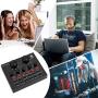 Professional Audio Stereo Headphone Amplifier for Live Streaming, Voice Changer Sound Card with Multiple Sound Effects, Audio Mixer for Music Recording ，Broadcast on Cell Phone Computer Laptop Tablet