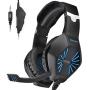 PECHAM A1 Gaming Headset with Mic for New Xbox One, PS4,Nintendo Switch, PC - Surround Sound, Noise Reduction Game Earphone - Easy Volume Control - 3.5MM Jack for Smart Phone, Laptops, Computer