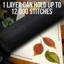 [15”x30 Yards] No Show Mesh Stabilizer for Embroidery (Black) Free Pen & Snip, Permanent No-Show Poly Mesh Backing for Machine Embroidery, Hand Sewing, Hoop and Stitch, Translucent Nylon Spun