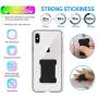 [2pc] Finger Strap Phone Holder - Ultra Thin Anti-Slip Universal Cell Phone Grips Band Holder for Back of Phone(Black)