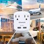 DEWENWILS Multi Outlet Plug 2 AC Outlets with Dual USB Ports (3.1A Total), Small USB Wall Charger Adapter for Travel/Home/Cruise Ship/GFCI, ETL Listed, White