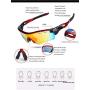 Wonzone Polarized Sports Sunglasses UV400 with 5 Interchangeable Lenes for Men Women Cycling Running Driving Fishing Golf Baseball Glasses
