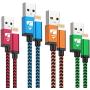 iPhone Charger Cord 4Pack iPhone Charger Cable MFi Certified Lightning Cable Fast iPhone Charging Cord Nylon Braided iPhone Charging Cable Compatible with Phone 11 Pro max/XR max/8/7/6/6s/SE 2020,iPad