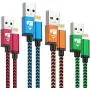 iPhone Charger Cord 4Pack iPhone Charger Cable MFi Certified Lightning Cable Fast iPhone Charging Cord Nylon Braided iPhone Charging Cable Compatible with Phone 11 Pro max/XR max/8/7/6/6s/SE 2020,iPad iPhone Charger Cord 4Pack iPhone Charger Cable MFi Certified Lightning Cable Fast iPhone Charging Cord Nylon Braided iPhone Charging Cable Compatible with Phone 11 Pro max/XR max/8/7/6/6s/SE 2020,iPad