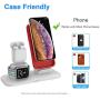 Wireless Charger, 3 in 1 Wireless Charging Station for Apple Watch and iPhone Airpods, Wireless Charging Stand Compatible for Apple iPhone X/XS/XR/Xs Max/8/8 Plus Apple Watch Series 4 3 2 1 Airpods