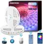 WiFi LED Strip Lights 65.6FT,Music Sync LED Light Strip Compatible with Alexa,Google Home Controlled by Smart APP, 20m 600LEDs RGB Power Strip with UL Listed Adapter and Remote, LED Lights for Bedroom
