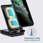 Yootech Fast Wireless Charger,10W Max Wireless Charging Stand,Compatible with iPhone SE 2020/11/11 Pro/11 Pro Max/XR/XS/X/8, Galaxy S20/Note 10/Note 10 Plus/S10/S10 Plus(No AC Adapter)