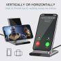 Yootech 7.5W/10W/15W Premium Metal Wireless Charger,7.5W Wireless Charging Stand with QC3.0 AC Adapter Compatible iPhone SE 2020/11/11 Pro/11 Pro Max,15W LG V35/G8,10W Galaxy S20/Note 10,Pixel 3/4XL