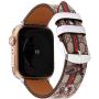 Amigao Compatible with iWatch Band 42mm 44mm, Luxury Fashion Leather Band Design Compatible with Apple Watch Series 5 4 3 2 1 42mm 44mm, Light Gray