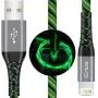 iPhone Charger, iCrius Apple MFi Certified 6FT Lightning Cable Led Light Up USB Fast Charging Cord Compatible with iPhone SE/ 11/Pro/Max/X/XS/XR/XS Max/8/Plus/7/7 Plus/6/6S/6 Plus, iPod Touch (Green) iPhone Charger, iCrius Apple MFi Certified 6FT Lightning Cable Led Light Up USB Fast Charging Cord Compatible with iPhone SE/ 11/Pro/Max/X/XS/XR/XS Max/8/Plus/7/7 Plus/6/6S/6 Plus, iPod Touch (Green)