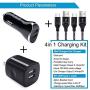 USB Wall Charger, Dual Port Car Charger Adapter with 2Pack 6ft Type C Charging Cable Compatible Samsung S10e S10+ S10 S9+ S9 S8 Note 10 10+ 9 8 A10e A20 A50, Moto G7 Power/G6/Z4/Z3, Google Pixel 3a