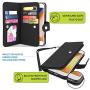 Gear Beast Crossbody Cell Phone Wallet Case Compatible with iPhone X & Xs, Dual Folio Slim Flip Folio Wallet Case with Seven Card Slots Including Transparent ID Holder and 48 to 54 Inch Strap