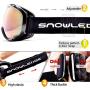 HUBO SPORTS Ski Snow Goggles for Men Women Adult,OTG Snowboard Goggles of Dual Lens with Anti Fog for UV Protection for Girls