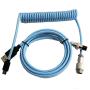 Tez Cables Z-Series Custom Coiled Aviator USB-C Keyboard Cable (Blue)