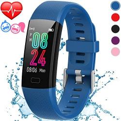 Inspiratek Kids Fitness Tracker for Girls and Boys Age 5-16 (4 Color)- Waterproof Fitness Watch for Kids with Heart Rate Monitor, Sleep Monitor, Calorie Counter and More - Kids Activity Tracker