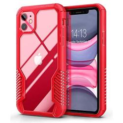 MOBOSI Vanguard Armor Designed for iPhone 11 Case, Rugged Cell Phone Cases, Heavy Duty Military Grade Shockproof Drop Protection Cover for iPhone 11 6.1 Inch 2019 (Red)